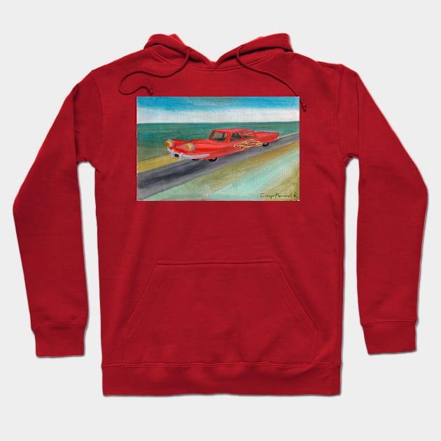 Pink cadillac Hoodie by diegomanuel